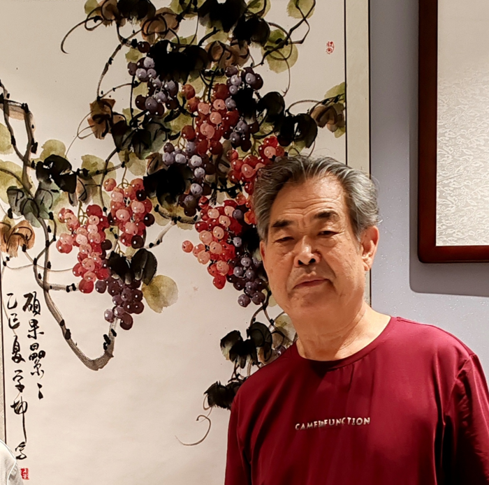 “葡萄大王”画家崔学坤——葡萄画作品欣赏