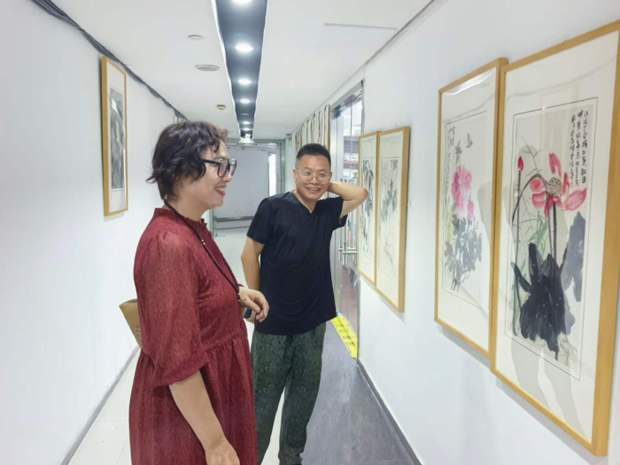 醉墨斋雅集 笔墨纳清凉——知名书画家杨淼、滕斌莅临醉墨斋书画院交流采风