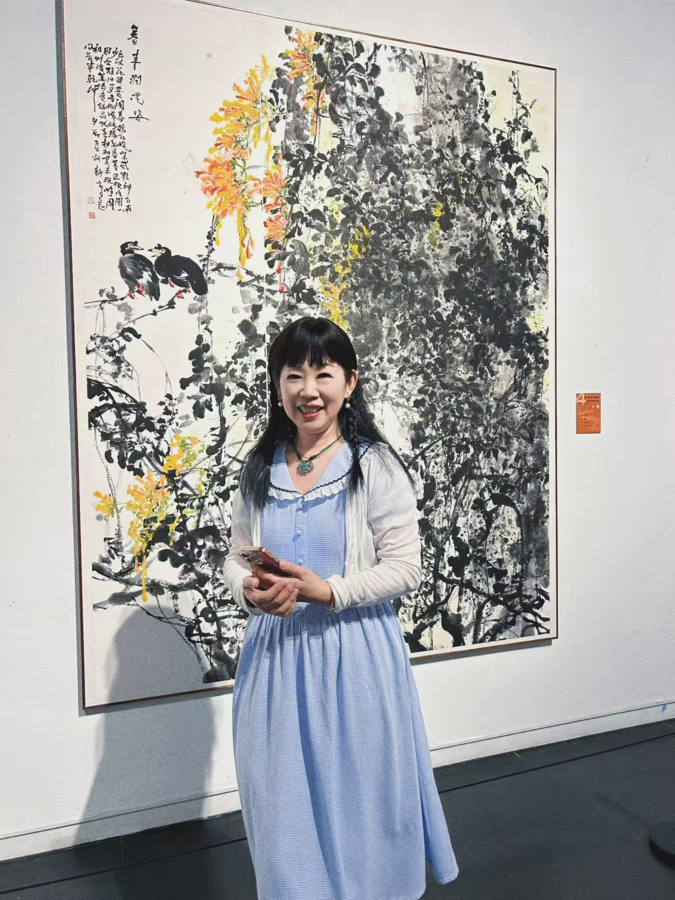 东方诗书画院副院长胡静《春来润仙姿》入展中国美协主办“轩辕情 中国梦”国展大写意作品